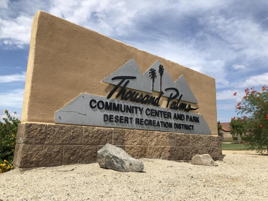 Thousand Palms Community Center building sign photo