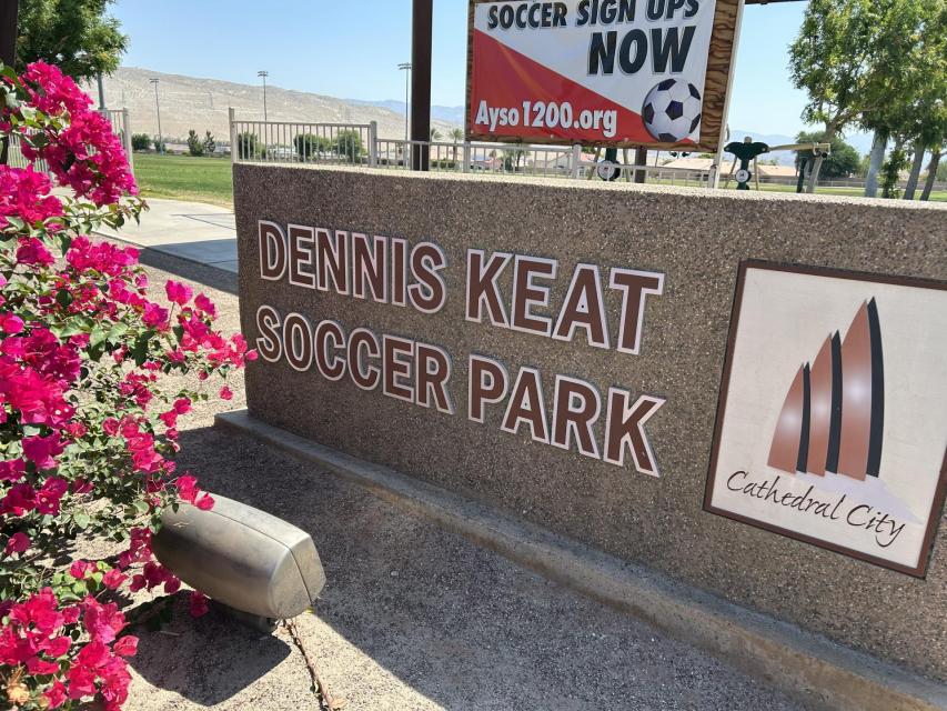 Dennis Keat Soccer Park  sign