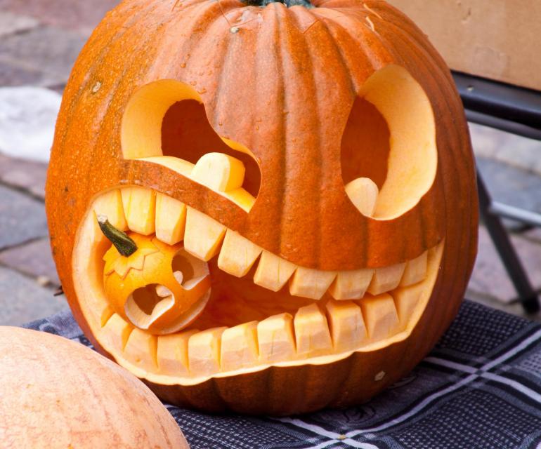 Carved Pumpkin for Halloween