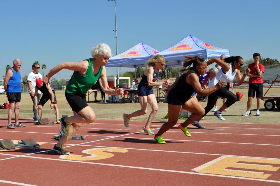 Ready, Set, Go! Women Runners Dash Towards the Finish Line