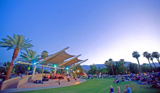 Photo of Palm Desert Civic Center Park Amphitheater at night