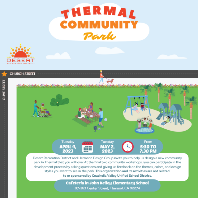 Thermal Community Park Workshops April & May 2023