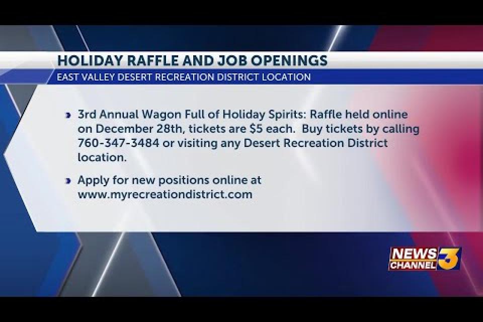  Job openings at DRD and holiday raffle event