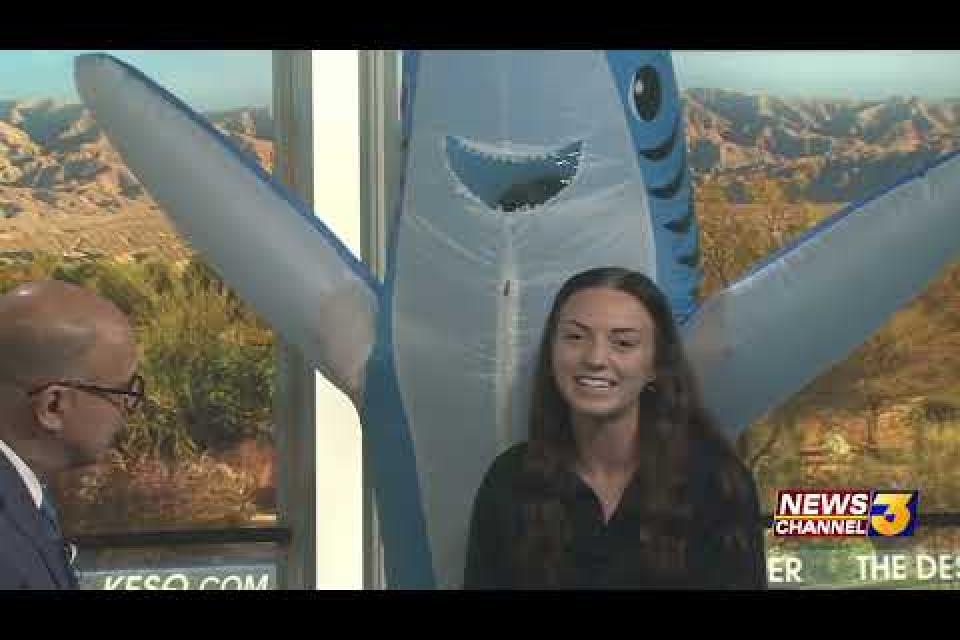 KESQ segment on Floating Pumpkin Patch/ Lenny The Landshark