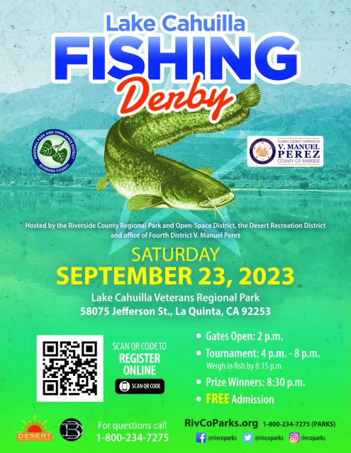 September 2023 - Lake Cahuilla Fishing Derby flyer