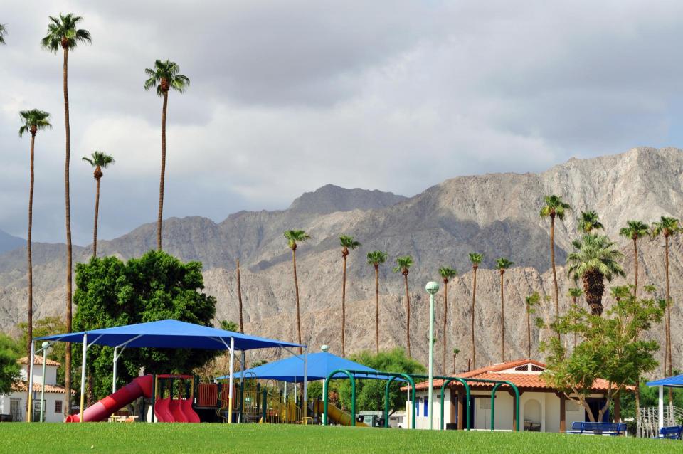 La Quinta Park and surrounding mountains photo