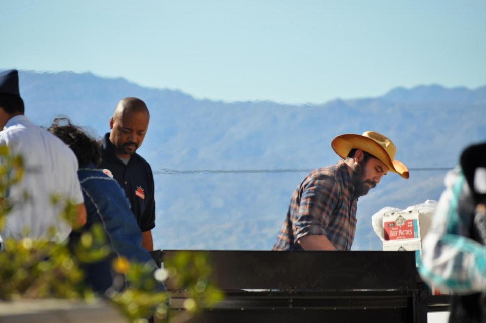 Photo of park visitors enjoying a BBQ