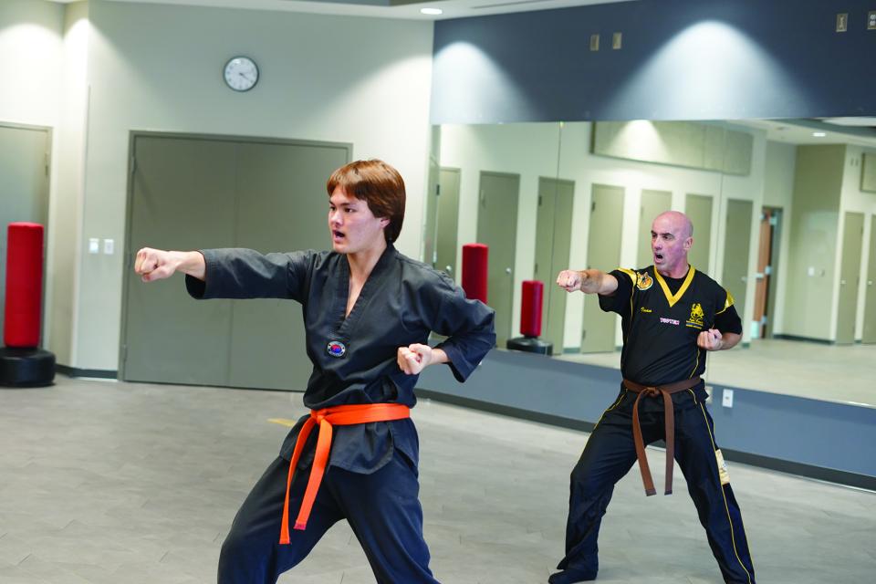 Martial arts student
